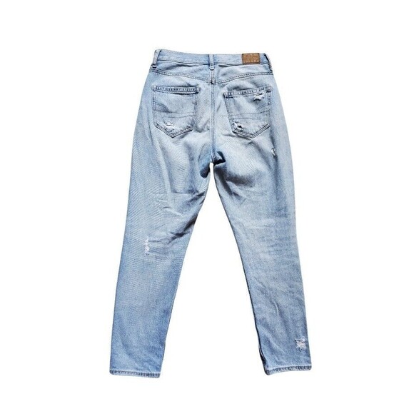 American Eagle Outfitters Pants Women Size 0 Mom Jeans Denim Short Distressed - Picture 8 of 9
